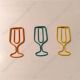 wine cup shaped paper clips, fun promotional paper clips for gifts & events