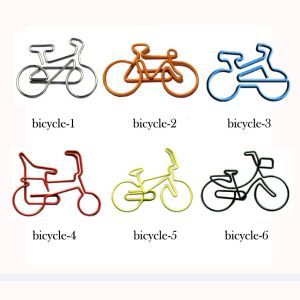 bicycle shaped paper clips, cute bike decorative paper clips for outdoor gifts