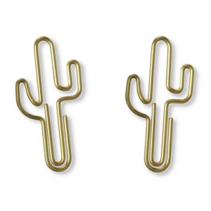 cute cactus decorative paper clips, fun shaped paper clips for gifts & documents