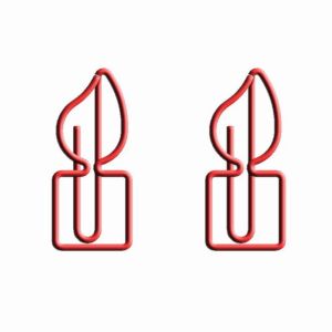 candle decorative paper clips, cute Christmas paper clips for gifts & accessories