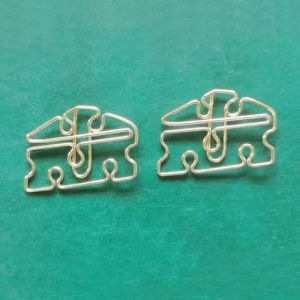 gold cheese wedge decorative paper clips, fancy shaped paper clips for food & gourmet