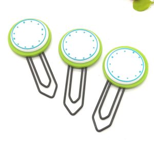 clock soft PVC paper clips, plastic paper clips