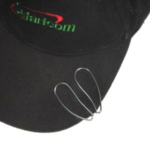 hat brim clips in deer track outline, deer track cap clips