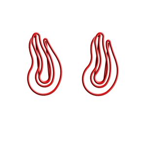 fire shaped paper clips, cute flame decorative paper clips for energy & passion