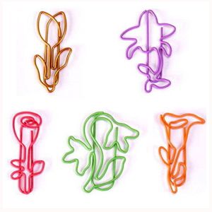 cute flower decorative paper clips, fun bloom shaped paper clips for wedding & spring