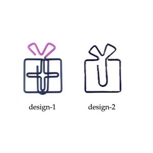 gift box shaped paper clips, fancy decorative paper clips for gifts & documents