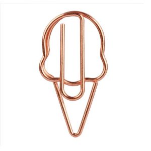 icecream shaped paper clips in rose gold for kids & summer theme