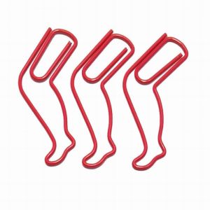 leg shaped paper clips, fun decorative paper clips for gifts & paperwork