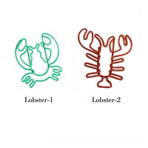 lobster crawfish shaped paper clips, cute decorative paper clips for seafood & coastal themes