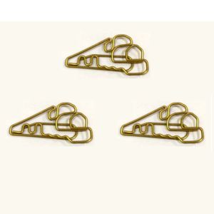 gold locomotive decorative paper clips, train shaped paper clips for gifts & decor