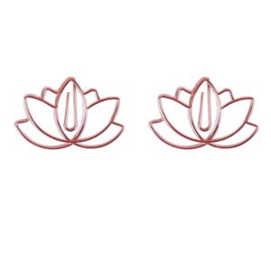 lotus shaped paper clips, flower decorative paper clips for beauty & gifts
