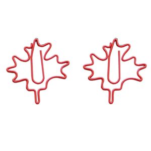 maple leaf shaped paper clips, cute decorative paper clips for gifts & office