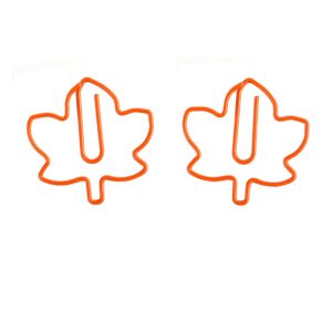 maple leaf shaped paper clips, decorative paper clips