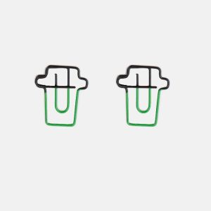 milky tea shaped paper clips, cream tea promotional paper clips