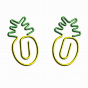 cute pineapple shaped paper clips, fancy decorative paper clips for tropical & summer theme