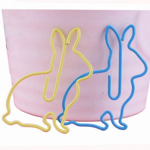 rabbit animal paper clips, fun shaped paper clips for office & gifts