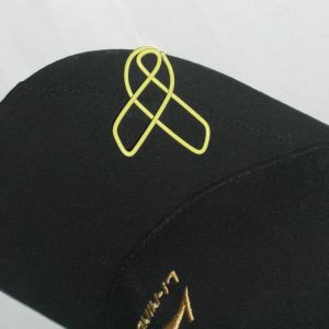 hat brim clips in ribbon outline, arrowhead cap clips