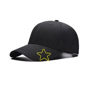 wire shaped hat clips in star outline, star cap clips, star brim clips