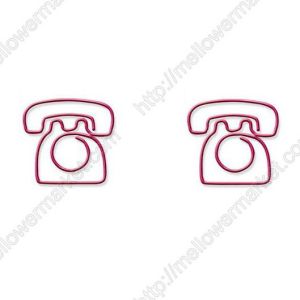 telephone decorative paper clips, retro phone shaped paper clips for gifts & decor