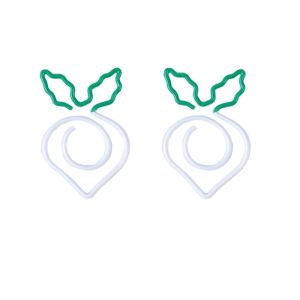 cute turnip decorative paper clips, fun shaped paper clips for gifts & stationery