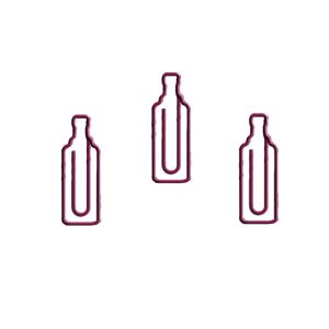 Vodka bottle shaped paper clips