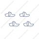 vehicle shaped paper clips in fishing boat outline