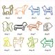 dog shaped paper clips in different outlines, animal shape paper clips