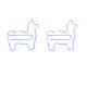 animal shaped paper clips in the outilne of llama
