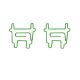 Shaped paper clips in the outline of Simuwu Tetrapod
