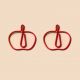apple decorative paper clip, shaped paper clips in red