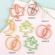 Autumn shaped paper clips
