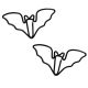 bat decorative paper clips, fun shaped paper clips