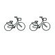 vehicle shaped paper clips in bicycle outline, bike paper clips