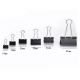 black metal binder clips in different specifications
