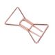 shaped paper clips in the outline of  bow tie, gold paper clips