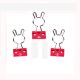 bunny decorative binder clips, custom red binder clips