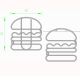 burger shaped paper clips, gold decorative paper clips