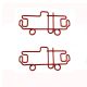 caboose decorative paper clips, train shaped paper clips