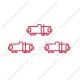 caboose decorative paper clips, train shaped paper clips