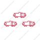 train shaped paper clips in caboose outline