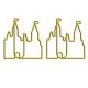 castle decorative paper clips, fun shaped paper clips