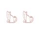animal shaped paper clips in cat outline, cat shaped paper clips