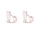 cute cat shaped paper clips, gold decorative paper clips