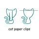 cat decorative paper clips, cute animal paper clips