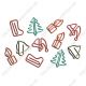 Christmas theme shaped paper clips, decorative paper clips