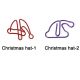 Christmas hat shaped paper clips, holiday decorative paper clips