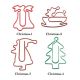 Holiday shaped paper clips in Christmas theme