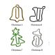 Christmas shaped paper clips, holiday decorative paper clips