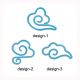 cloud shaped paper clips, decorative paper clips