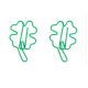 lucky grass shaped paper clips, clover decorative paper clips